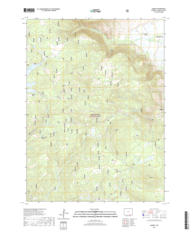 Albany Wyoming - 24k Topo Map