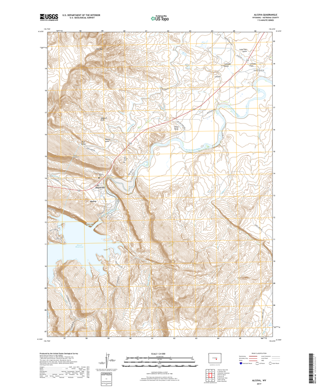 Alcova Wyoming - 24k Topo Map