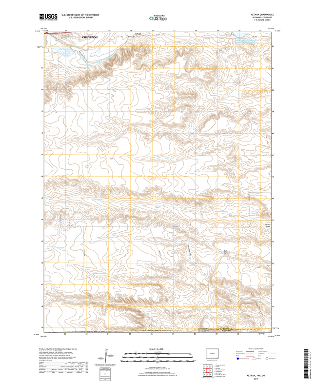 Altvan Wyoming - Colorado - 24k Topo Map