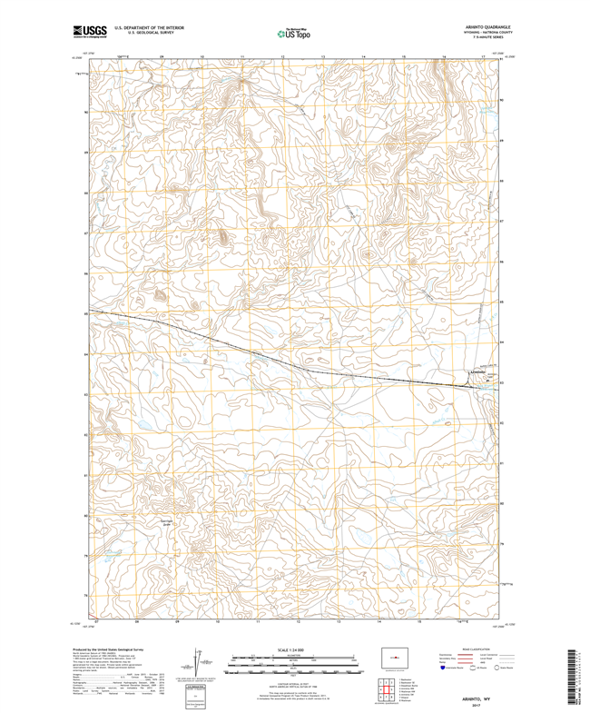 Arminto Wyoming - 24k Topo Map