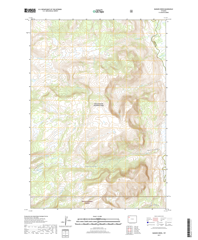 Badger Creek Wyoming - 24k Topo Map