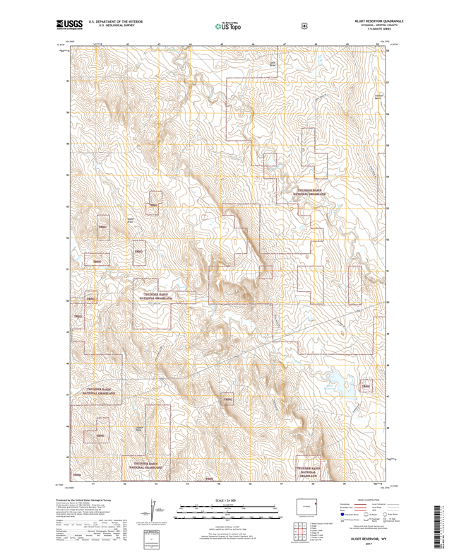 Klodt Reservoir Wyoming - 24k Topo Map