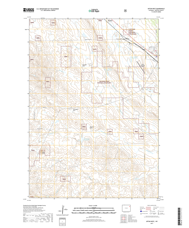 Upton West Wyoming - 24k Topo Map