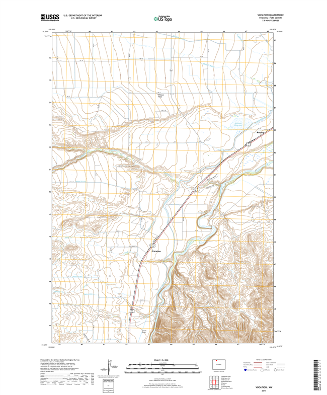Vocation Wyoming - 24k Topo Map