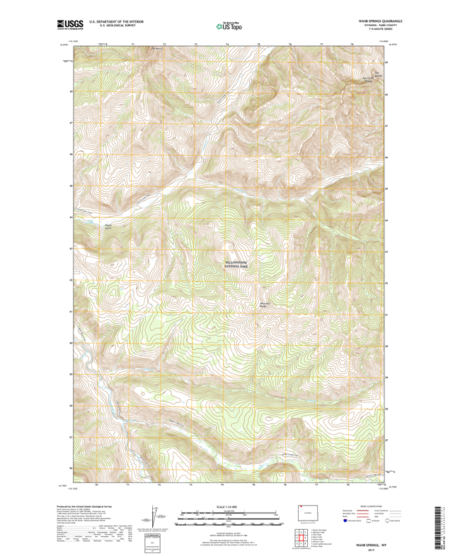 Wahb Springs Wyoming - 24k Topo Map