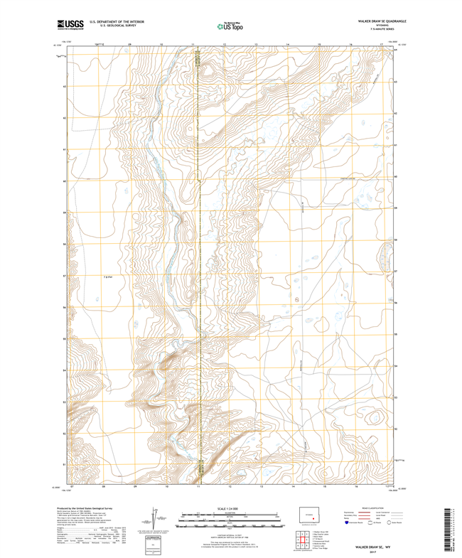 Walker Draw SE Wyoming - 24k Topo Map