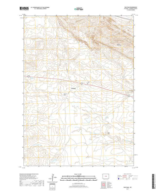 Waltman Wyoming - 24k Topo Map