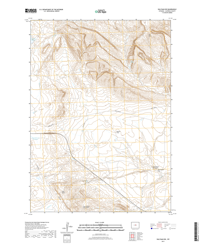 Waltman NW Wyoming - 24k Topo Map