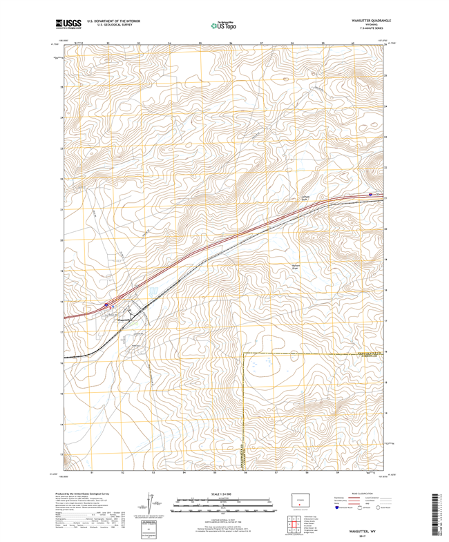 Wamsutter Wyoming - 24k Topo Map