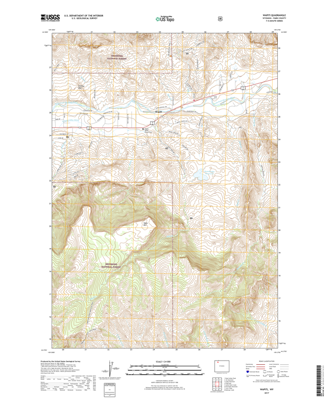 Wapiti Wyoming - 24k Topo Map
