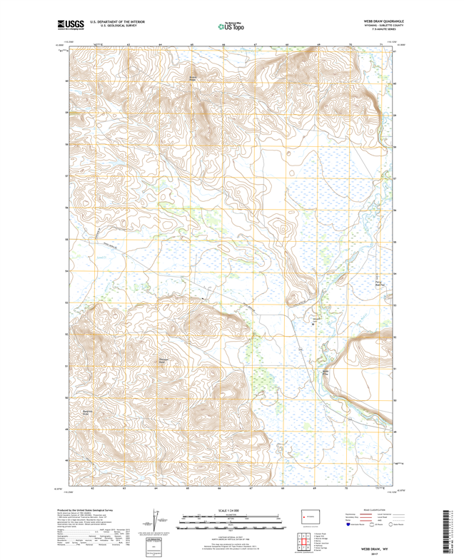 Webb Draw Wyoming - 24k Topo Map