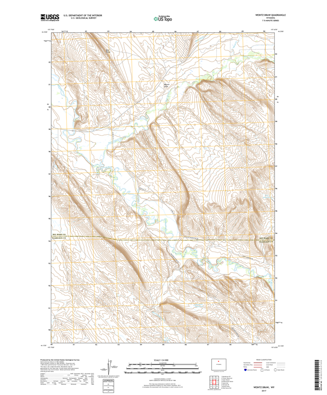 Weintz Draw Wyoming - 24k Topo Map