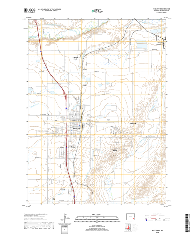 Wheatland Wyoming - 24k Topo Map