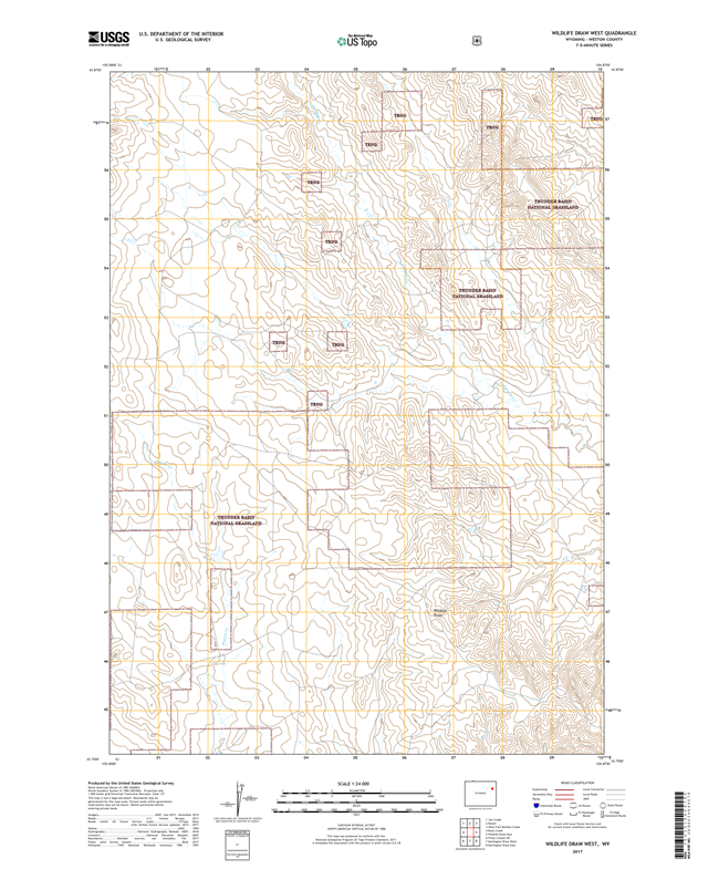 Wildlife Draw West Wyoming - 24k Topo Map