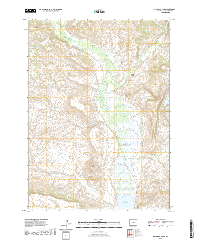 Wilkinson Creek Wyoming - 24k Topo Map