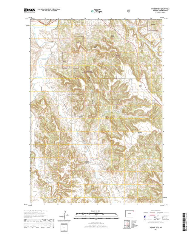 Wonder View Wyoming - 24k Topo Map