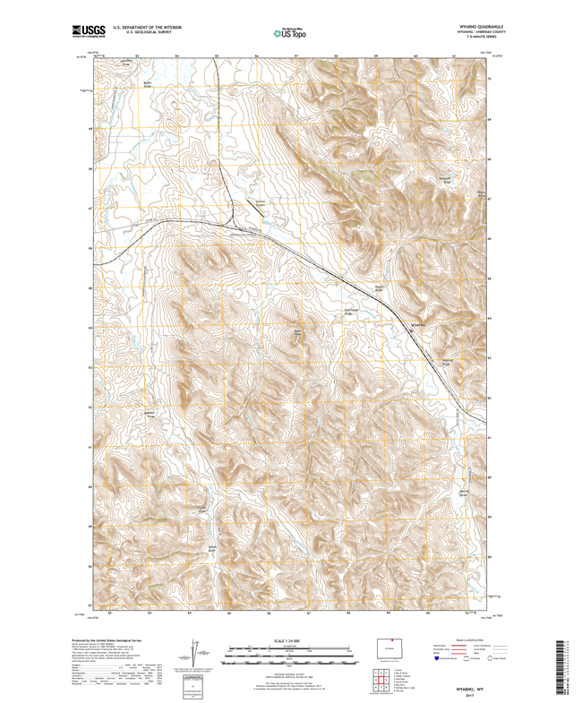 Wyarno Wyoming - 24k Topo Map