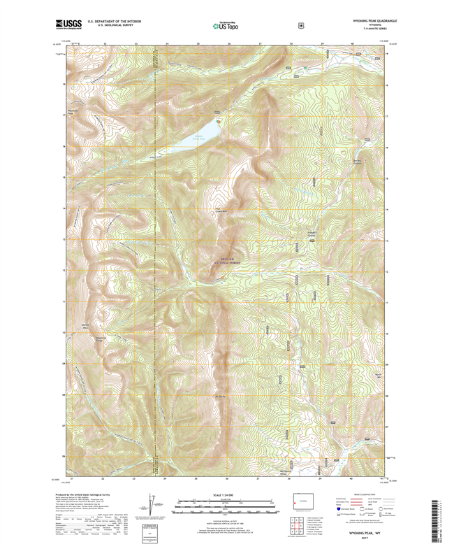 Wyoming Peak Wyoming - 24k Topo Map