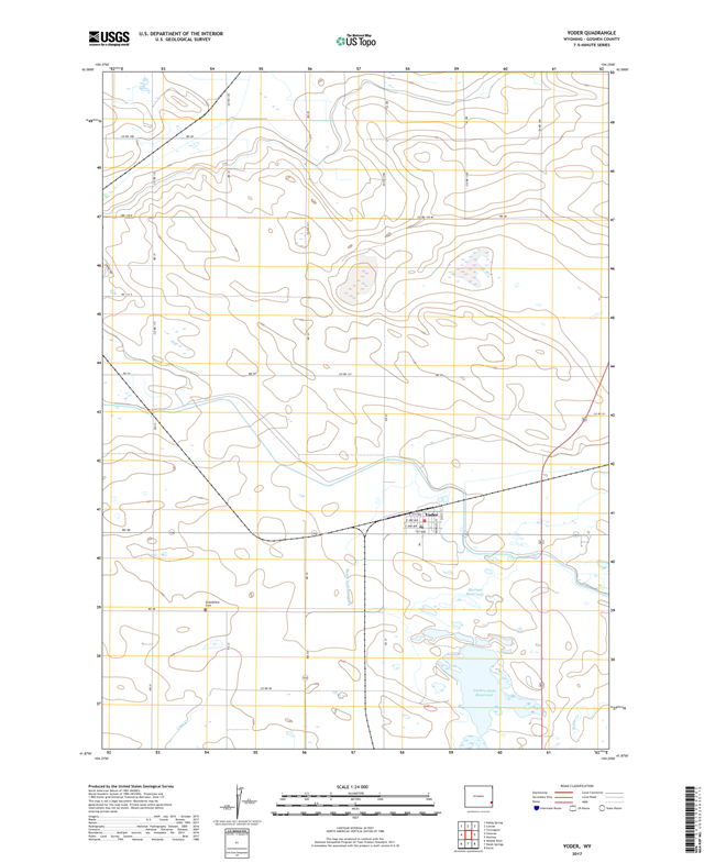 Yoder Wyoming - 24k Topo Map