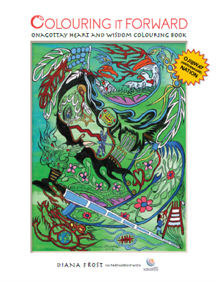 Ojibway First Nation - Indigenous Art Coloring Book. Learn traditional stories in English and Ojibway shared by elder while coloring his beautiful artwork.â€‹ Every book purchased will provide royalties to the elder as well as a donation to the Ki