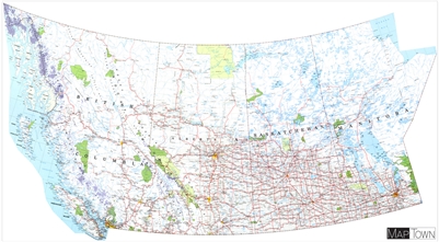 Western Canada - laminated base map