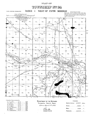 Calgary 1895 Historical Survey Plat
