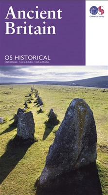 Ancient Britain Historical Map. This revised and redesigned edition shows the location of sites from the Stone Age through to the early Middle Ages on a modern map base. Each archaeological period is identified using different symbols and colours. The his