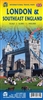 London & SE England travel and road map. London has so many historic sites, museums, monuments, and interesting buildings that one has to be careful not to overload the map with too much information! The reverse side covers a more specific area of England