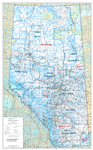 Alberta First Nations Treaty Boundaries Wall Map 1:1,000,000. Also includes the land-use framework planning regions. Current map of Alberta shows primary and secondary highways, both paved and unpaved, Railroads, Lakes, Rivers, Cities, Towns, Villages, Ai