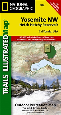 307 Yosemite NW Hetch Hetchy Reservoir National Geographic Trails Illustrated