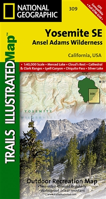 309 Yosemite SE Ansel Adams Wilderness National Geographic Trails Illustrated