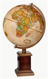 Frank Lloyd Wright Glencoe 12 Inch Desk Globe. Frank Lloyd Wright (1867-1959) is widely considered to be America's greatest architect. In 1911, Mr. Wright created designs for Booth Park in Glencoe, Illinois. This globe stand is adapted from a large brick