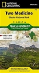 Glacier National Park Two Medicine Trails Map.  The map features John Stevens Canyon, St. Marys Lake, Lake McDonald and the historic and breathtaking Going to the Sun Road, Flathead National Forest, Glacier, Great Bear Wilderness, Lewis & Clark National F
