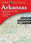 Arkansas Travel Atlas and Gazetteer. Full color topographic maps provide information on everything from cities and towns to historic sites, scenic drives, recreation areas, trailheads, boat ramps and prime fishing spots.  45 maps plus inset maps provided