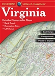 Virginia Atlas & Gazetteer. With an incredible wealth of detail, DeLormes Atlas & Gazetteer is the perfect companion for exploring the Virginia outdoors. Extensively indexed, full-color topographic maps provide information on everything from cities and to