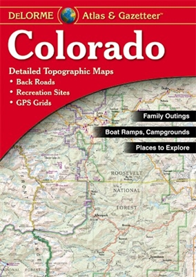 Colorado Atlas & Gazetteer. With an incredible wealth of detail, DeLormes Atlas & Gazetteer is the perfect companion for exploring the Colorado outdoors. Extensively indexed, full-color topographic maps provide information on everything from cities and to