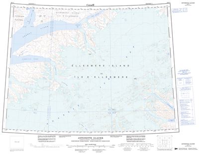 340A - ANTOINETTE GLACIER - Topographic Map