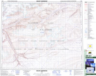 340D07 - MOUNT SHERWOOD - Topographic Map