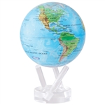 MOVA Globe Blue Relief - 4.5 Inch. MOVA Globe recreates the earth's perpetual motion in space, on your desktop, or even in the palm of your hand. These globes float at a perfect point of balance between gravitational forces and the buoyant forces of