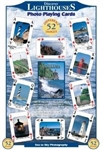 Discover Lighthouses - Playing Cards. Playing cards with 52 different images of various lighthouses. A different image on every card! Poker sized, superior print quality and top quality plastic coated.
