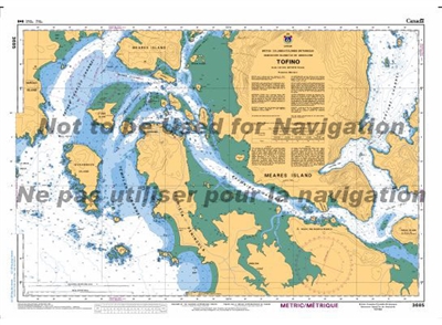 3685 - Tofino Nautical Chart  - Canadian Hydrographic Service (CHS)'s exceptional nautical charts and navigational products help ensure the safe navigation of Canada's waterways. These charts are the 'road maps' that guide mariners safely from port to por