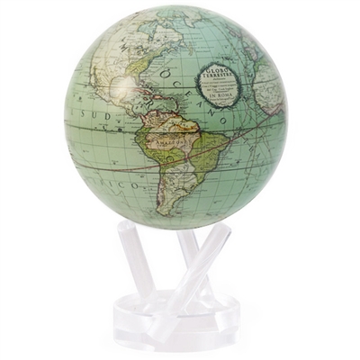 MOVA Globe Cassini Sea Foam - 4.5 Inch. MOVA Globe recreates the earth's perpetual motion in space, on your desktop, or even in the palm of your hand. These globes float at a perfect point of balance between gravitational forces and the buoyant forc