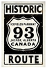 Highway 93 Icefields Parkway Jasper Metal Sign