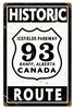 Highway 93 Icefields Parkway Banff Metal Sign