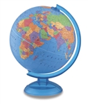 World Globe - Adventurer 12 inch REPLOGLE. For the young adventurer! Geared towards young students, the 12 inch diameter blue ocean globe features raised relief, distinctive ocean topography and easy to find geographic locations. The globe is mounted on a