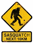 Sasquatch Next 10KM Large Vintage Metal Sign