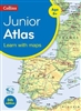 WORLD ATLAS JUNIOR COLLINS. An ideal world reference atlas for young primary school geographers aged 9-11 years and published in association with the Geographical Association, the atlas is organized into sections covering the UK, Europe, the world and con