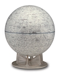 Precise & Detailed 12 inch Moon Globe. Check out the lunar landscape of the moon. This extraordinary 12 inch globe accurately depicts the geographical features of the Earth's moon such as craters, lunar seascapes, and mountain ranges. NASA approved. This