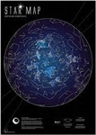 Glow in the dark Constellation Star Map. This map glows in the dark and is printed on high quality poster paper. It shows all the names of the constellations so that you can learn more about our solar system. A perfect educational resource for aspiring as