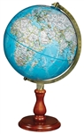 National Geographic Hudson World Globe 12". The Hudson is a dynamic desktop accessory that offers the most up to date National Geographic cartography in a classic blue globe ball. This 12" diameter globe has an antique brass-plated die-cast semi-meridian
